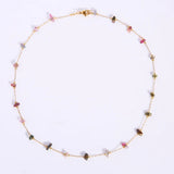 Natural Stone Chain Necklace Womens Stainless Steel Choker Jewelry