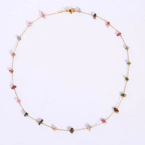 Natural Stone Chain Necklace Womens Stainless Steel Choker Jewelry