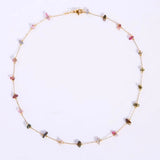 Natural Stone Chain Necklace Womens Stainless Steel Choker Jewelry