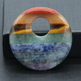Natural Stone Chakra Big Hole Bead Round Shape Bless Healings Beads