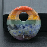 Natural Stone Chakra Big Hole Bead Round Shape Bless Healings Beads