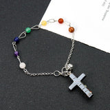 Chakra Pendulum Dowsing Bracelet Cross Pendant Gift