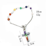Chakra Pendulum Dowsing Bracelet Cross Pendant Gift