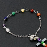 Chakra Pendulum Dowsing Bracelet Cross Pendant Gift