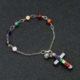 Chakra Pendulum Dowsing Bracelet Cross Pendant Gift