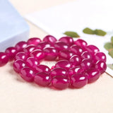 Chalcedony Drum Barrel Beads Red Yellow Green Spacer Jades