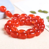 Chalcedony Drum Barrel Beads Red Yellow Green Spacer Jades