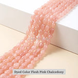 Chalcedony Drum Barrel Beads Red Yellow Green Spacer Jades