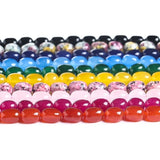 Chalcedony Drum Barrel Beads Red Yellow Green Spacer Jades