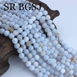Chalcedony Round Spacer Beads for Jewelry Making 4/6/8/10/12mm