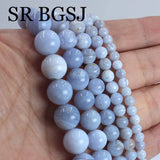 Chalcedony Round Spacer Beads for Jewelry Making 4/6/8/10/12mm