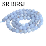 Chalcedony Round Spacer Beads for Jewelry Making 4/6/8/10/12mm