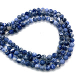 Sodalite Sapphire Faceted Round Beads for Jewelry Making