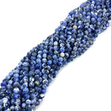 Sodalite Sapphire Faceted Round Beads for Jewelry Making
