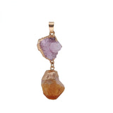 Natural Stone Charms Pendant Birthstone Irregular Stone Charms