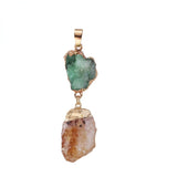 Natural Stone Charms Pendant Birthstone Irregular Stone Charms