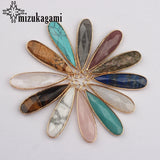 Natural Stone Charms Pendant Water Drop Long Tear Drop 2pcs/lot