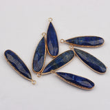 Natural Stone Charms Pendant Water Drop Long Tear Drop 2pcs/lot