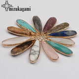 Natural Stone Charms Pendant Water Drop Long Tear Drop 2pcs/lot