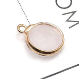 Gemstone Pendants Rose Quartz Amethyst for Jewelry Making DIY Necklace Earrings