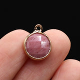 Gemstone Pendants Rose Quartz Amethyst for Jewelry Making DIY Necklace Earrings