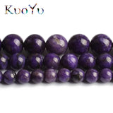 Charoite Beads Gem Smooth Purple Round Loose Bead 6mm 8mm 10mm