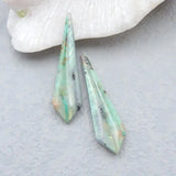 Chrysocolla & Labradorite Earrings, Natural Stone Jewelry