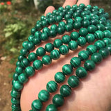 Chrysocolla Green Malachite Round Beads 4-10 MM DIY Jewelry Making