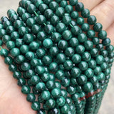 Chrysocolla Green Malachite Round Beads 4-10MM DIY Jewelry Making