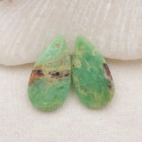 Chrysoprase Gemstone Earring Bead 21x11x3mm