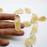 Natural Stone Citrine Ore Raw Yellow Crystal Pendant for DIY Jewelry 6pcs/lot