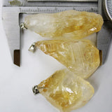 Natural Stone Citrine Ore Raw Yellow Crystal Pendant for DIY Jewelry 6pcs/lot