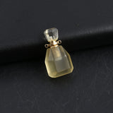 Citrine Reiki Healing Crystal Perfume Bottle Pendant 33x17mm