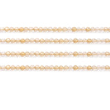 Citrine Yellow Quartz Crystal Beads 3.5/4mm Faceted Round Shape