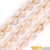 Natural Stone Citrines Round Loose Spacer Beads For Jewelry Making 15 Inch