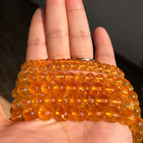 Natural Stone Citrine Yellow Quartz Round Beads for DIY Jewelry 15'' 4 6 8 10mm
