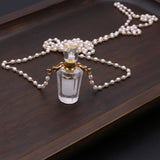Clear Quartz Irregular Perfume Bottle Pendant for Jewelry Making