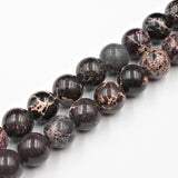 Smooth Round Sea Sediment Turquoise Beads for Jewelry Making
