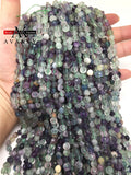 Fluorite Beads Faceted Water Drop Spacer Beads 6MM