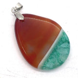 Agate Healing Reiki Water Drop Pendant Set