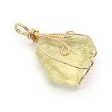 Natural Stone Crystal Irregular Pendant 20-60mm Wire Wrap Charm DIY Necklace