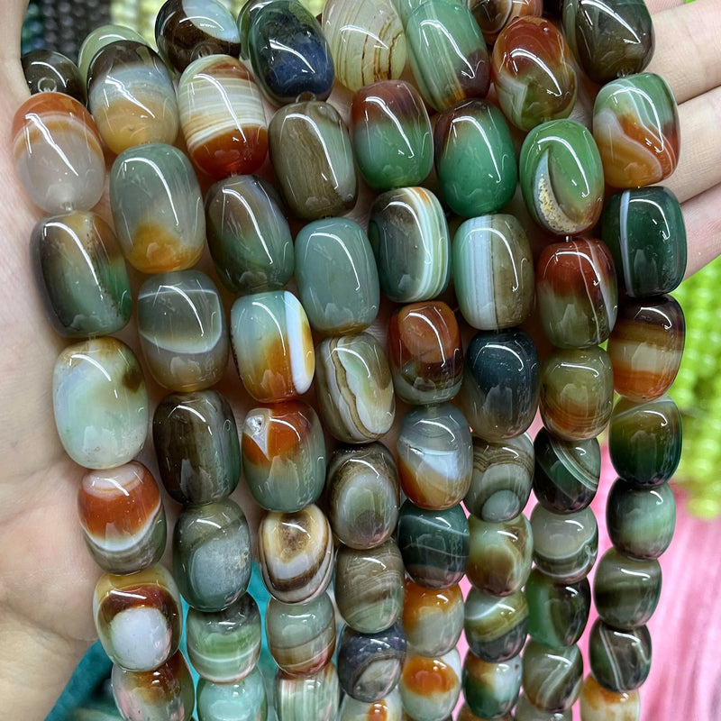 Natural Stone Colorful Agates Spacer Beads for Jewelry Making