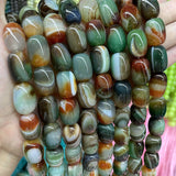 Natural Stone Colorful Agates Spacer Beads for Jewelry Making