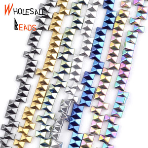 Colorful Double Hole Hematite Spacer Beads for DIY Jewelry 15''