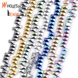 Colorful Double Hole Hematite Spacer Beads for DIY Jewelry 15''