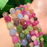 Colorful Faceted Tourmaline Jade Beads for Jewelry Making