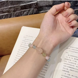 Colorful Morganite PIXIU Bracelet DIY Health Wealth Lucky Women Jade Beads