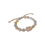 Colorful Morganite PIXIU Bracelet DIY Health Wealth Lucky Women Jade Beads