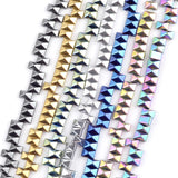Colorful Plated Double Hole Hematite Spacer Beads for Jewelry Making