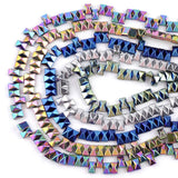 Colorful Plated Double Hole Hematite Spacer Beads for Jewelry Making